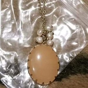 Initial Outfitters peach stone with small pearls